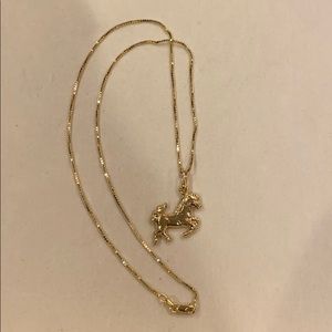 14K Gold Horse pendant necklace